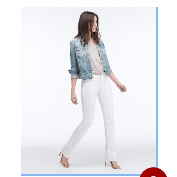 Like New AG Ballad Slim Boot White Jeans 25R - Picture 1 of 14